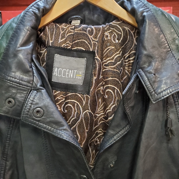 Accent on you womens leather jacket - Picture 3 of 4